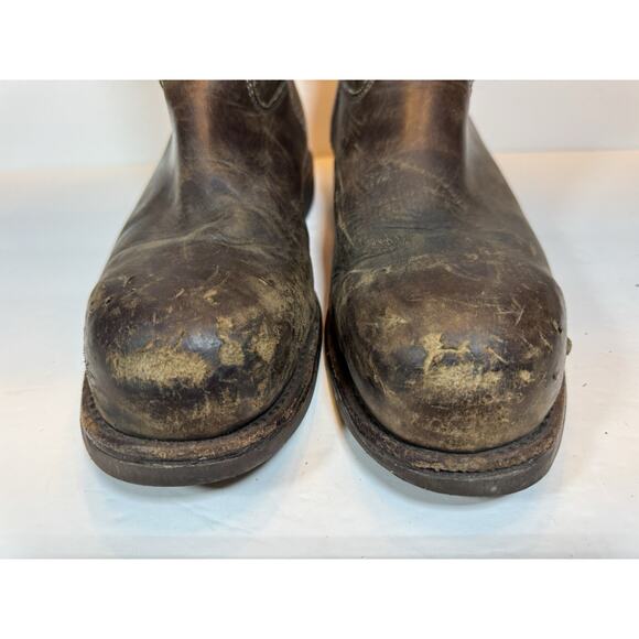 12 D Chippewa Brown Leather Steel Toe Work Boots Slip On Logger Made In USA - Picture 2 of 16